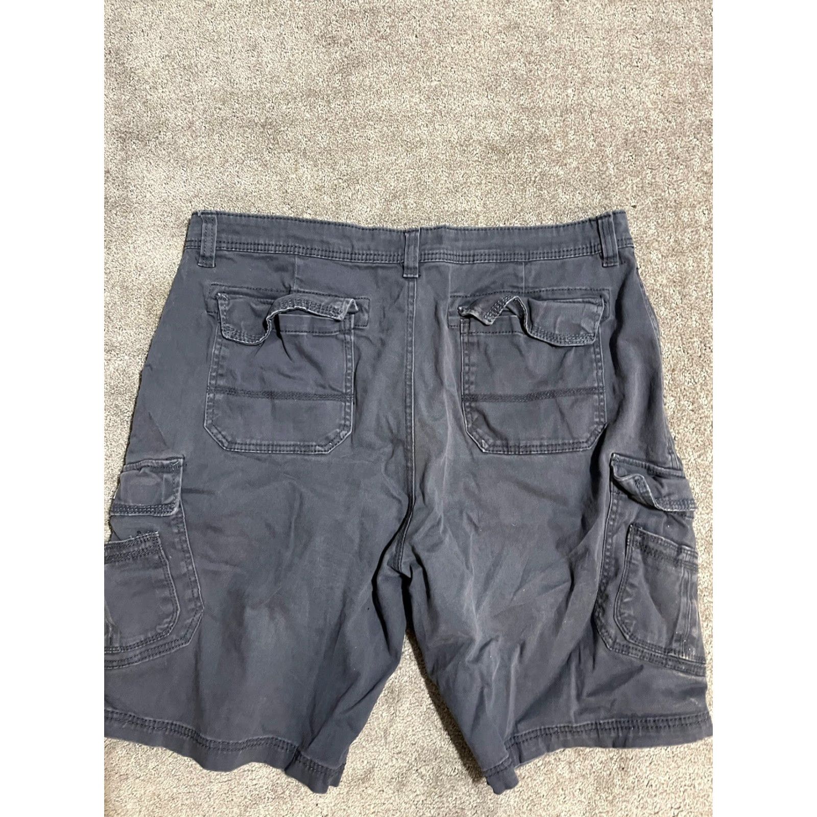 Vintage UNIONBAY Men Cargo Shorts Blue 40 Stretch Flat Front Casual Size US 40 / EU 56 - 2 Thumbnail