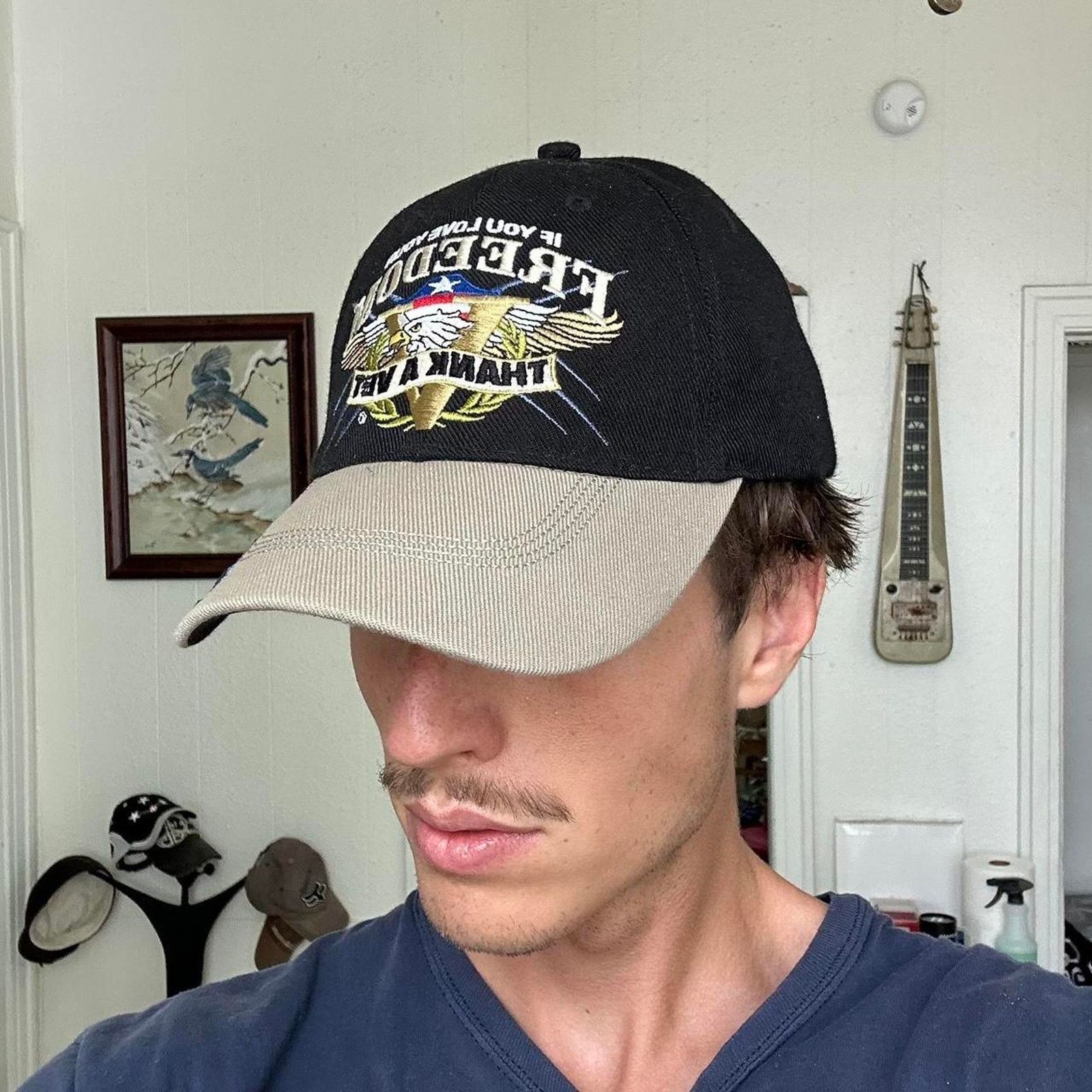 Vintage Epic Vintage Y2K Army Vietnam Veteran USA Gas Station Hat Size ONE SIZE - 2 Thumbnail