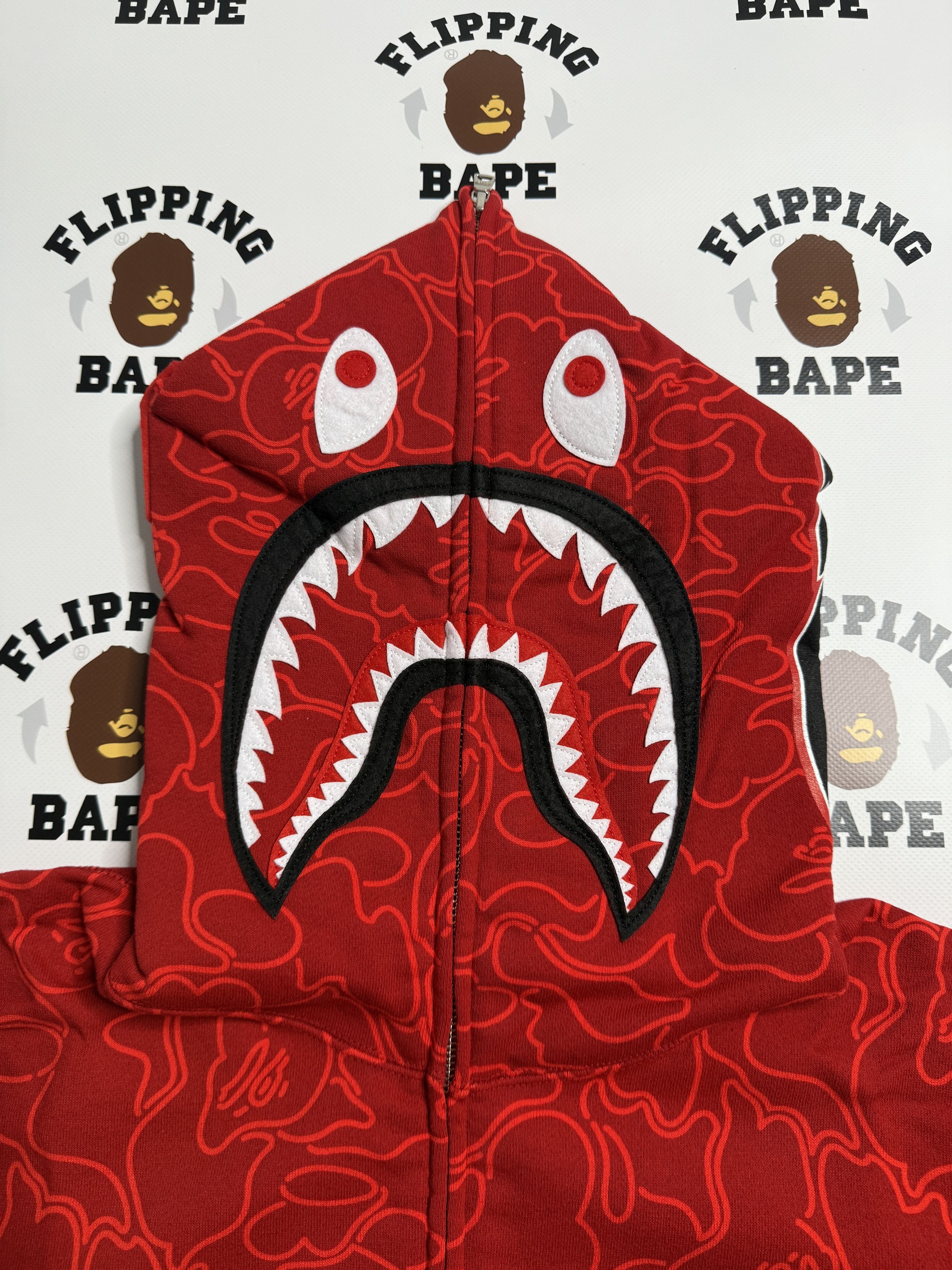 Bape BAPE 30TH ANNIV. LINE CAMO SHARK FULL ZIP HOODIE Size US XL / EU 56 / 4 - 3 Thumbnail