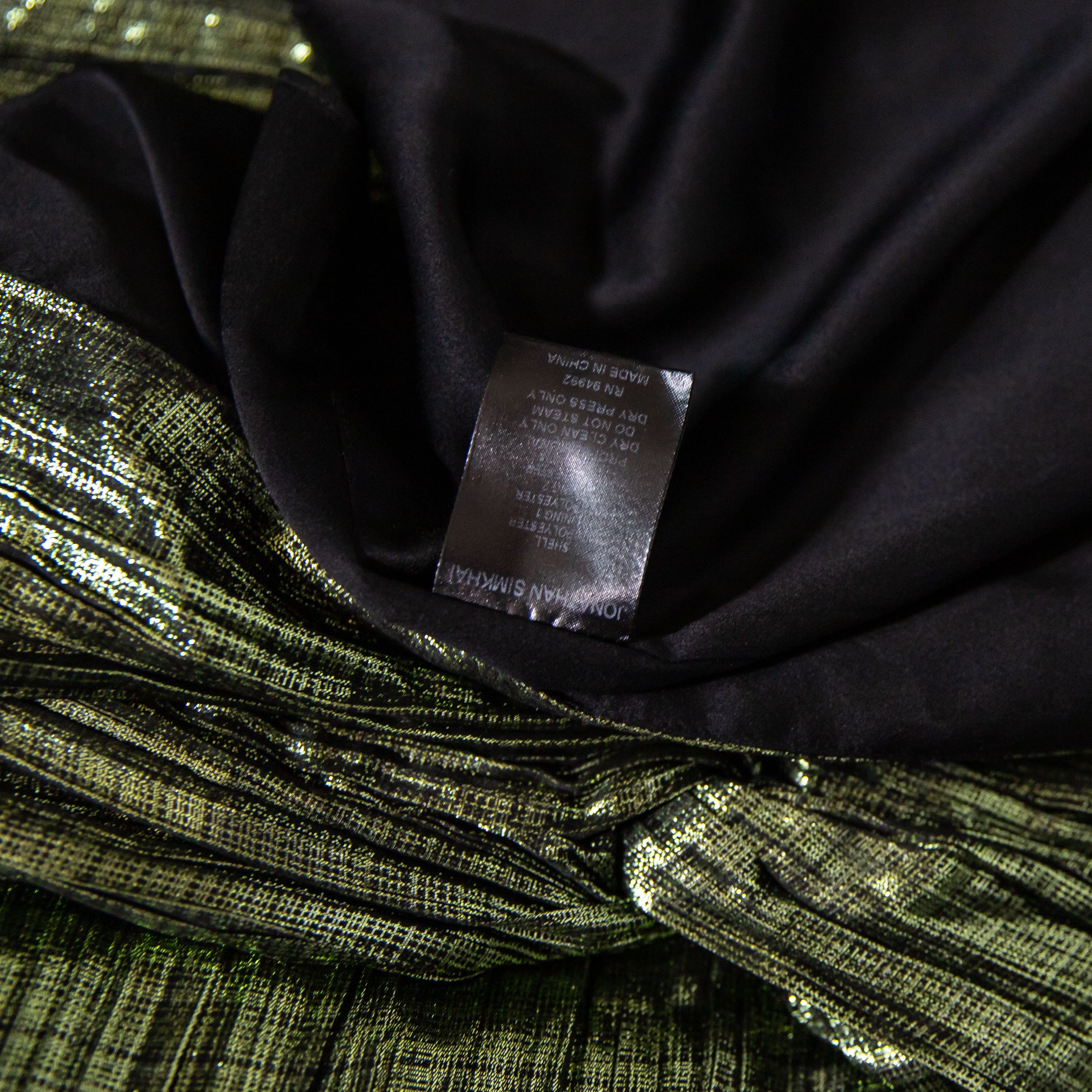 Jonathan Simkhai Jonathan Simkhai Metallic Plisse Pleated Size XS / US 0-2 / IT 36-38 - 3 Thumbnail
