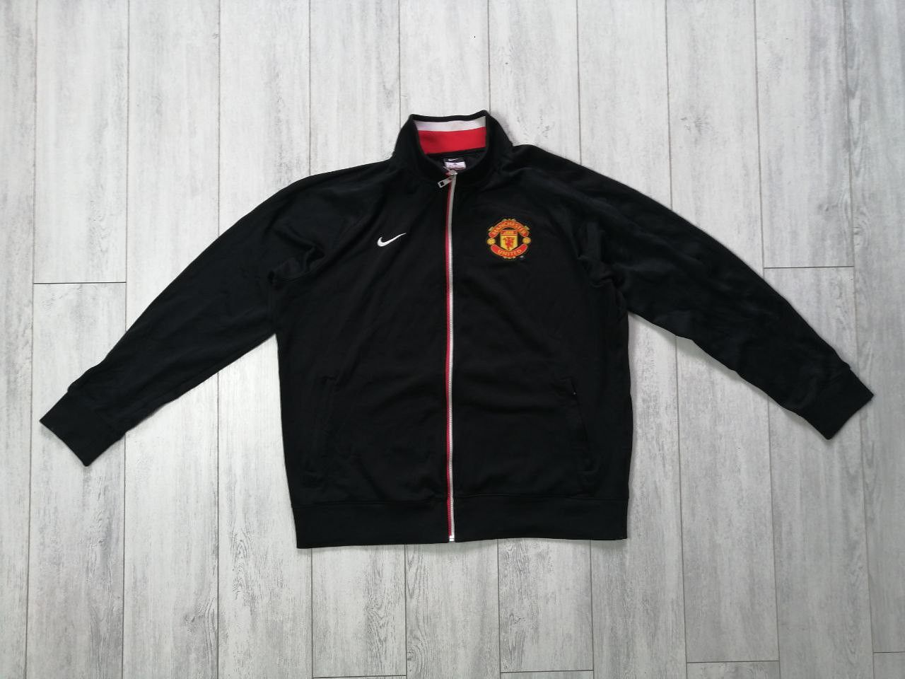 Nike MANCHESTER UNITED 2013 FOOTBALL SOCCER TRACK JACKET NIK Size US XL / EU 56 / 4 - 1 Thumbnail