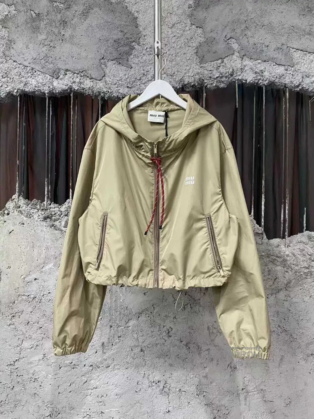 Miu Miu Miu Miu Khaki Zipper Jacket. Size M / US 6-8 / IT 42-44 - 1 Thumbnail