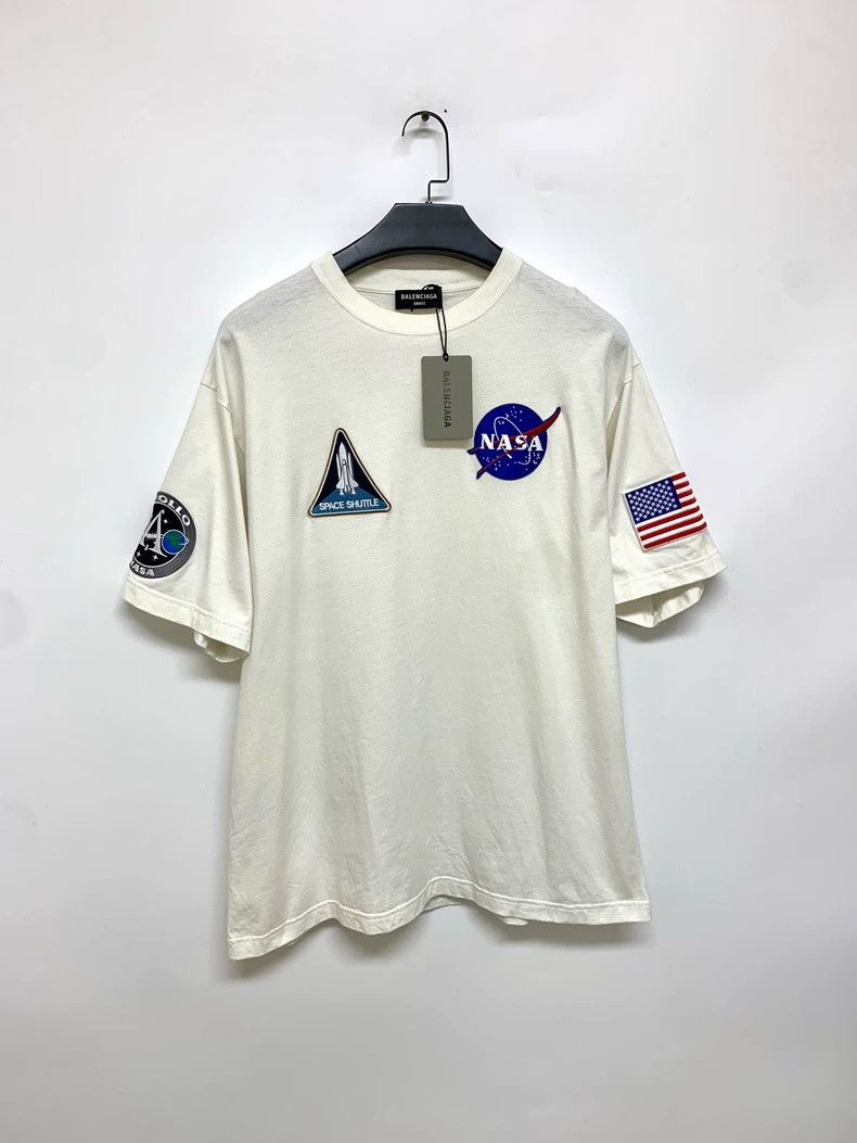 Balenciaga Balenciaga NASA Collaboration White Short Sleeve T-shirt S Size US XS / EU 42 / 0 - 1 Thumbnail