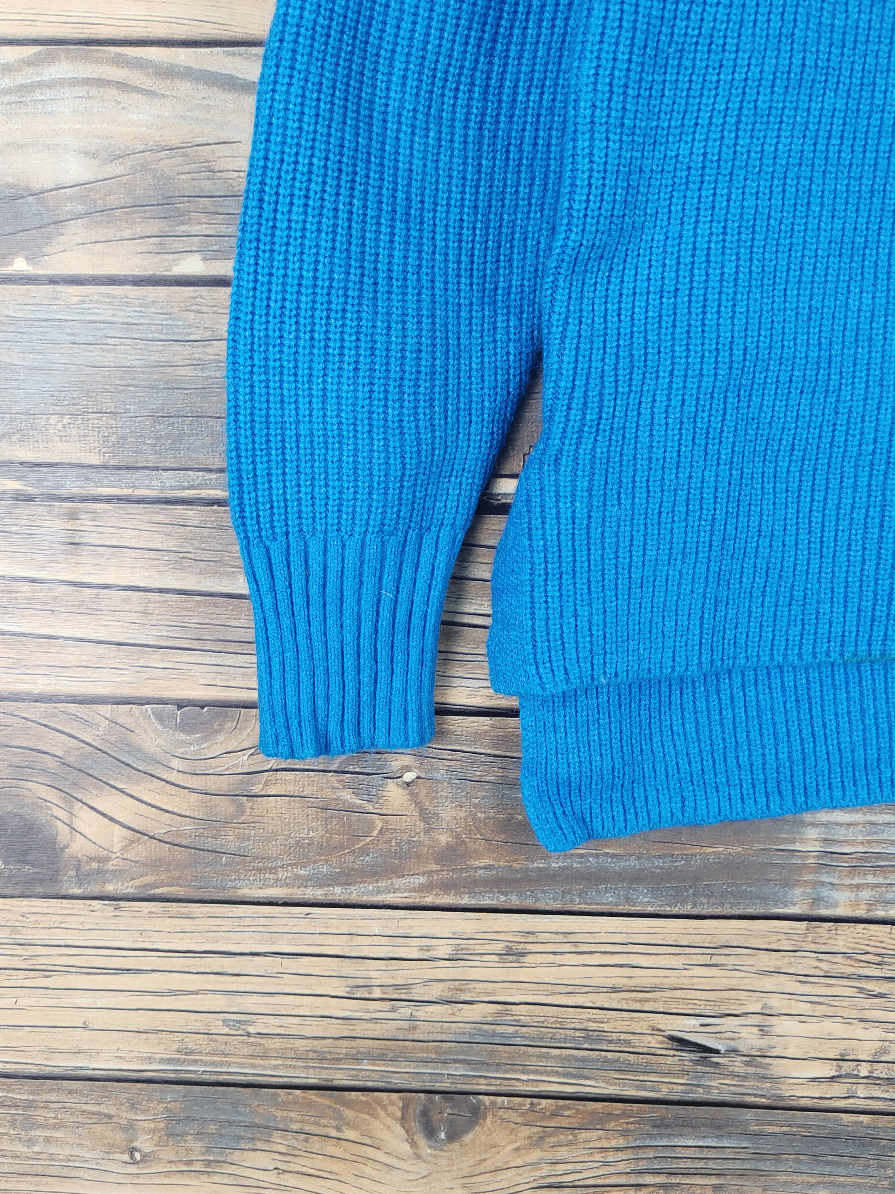 Homespun Knitwear Free's Mart Blue Knitwear Sweatshirts #W1278 Size M / US 6-8 / IT 42-44 - 4 Thumbnail
