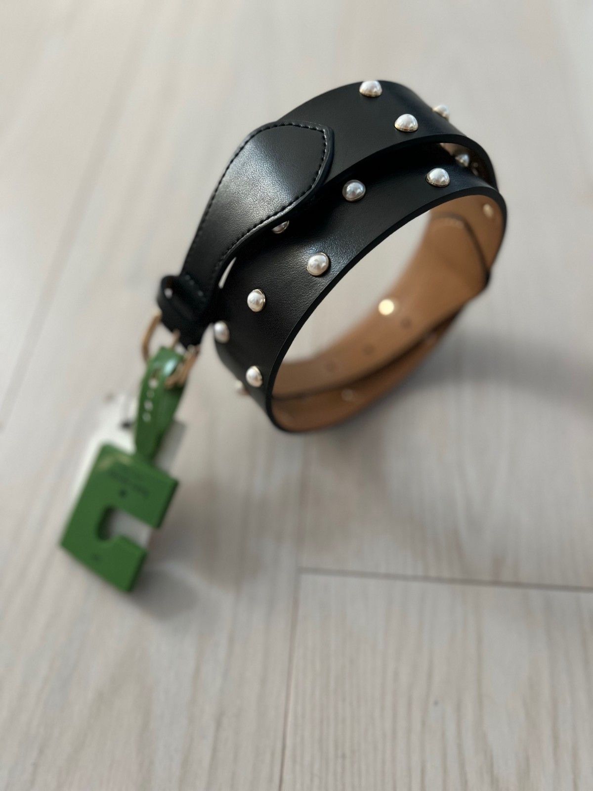 Kate Spade Kate Spade Faux Pearl Leather Belt Black ( S ) Size ONE SIZE - 3 Thumbnail