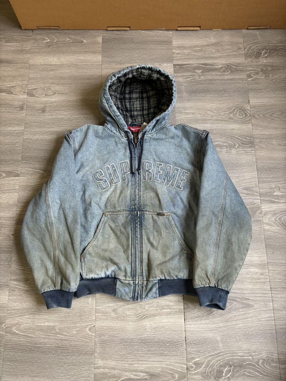 Supreme Supreme Reflective Arc Hooded Work Jacket Black FW25 Size US S / EU 44-46 / 1 - 4 Thumbnail