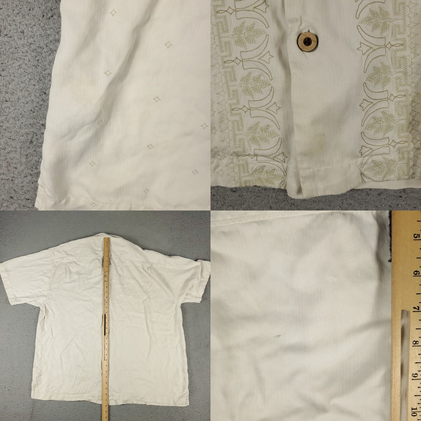 Tommy Bahama VINTAGE Tommy Bahama Shirt Men’s 2XL Short Sleeve Silk Hawaiian Button Up Beige Tropical Collared Size US XXL / EU 58 / 5 - 8 Thumbnail