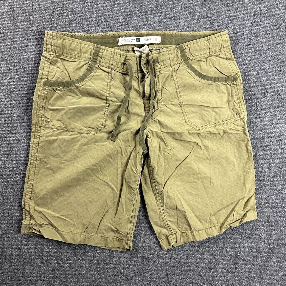 Gap Gap Shorts Womens 12 Green Outdoors Hiking Drawstring Size 34" / US 12 / IT 48 - 1 Thumbnail