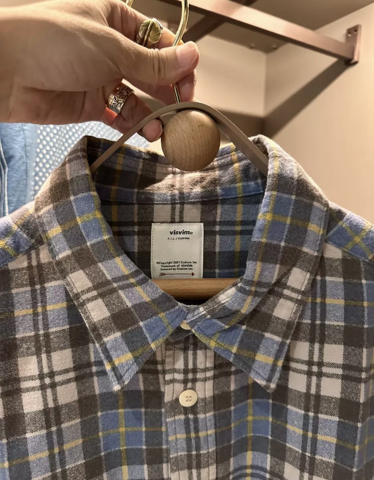 Visvim Visvim 24ss pioneer khadi check l/s Size US M / EU 48-50 / 2 - 6 Thumbnail