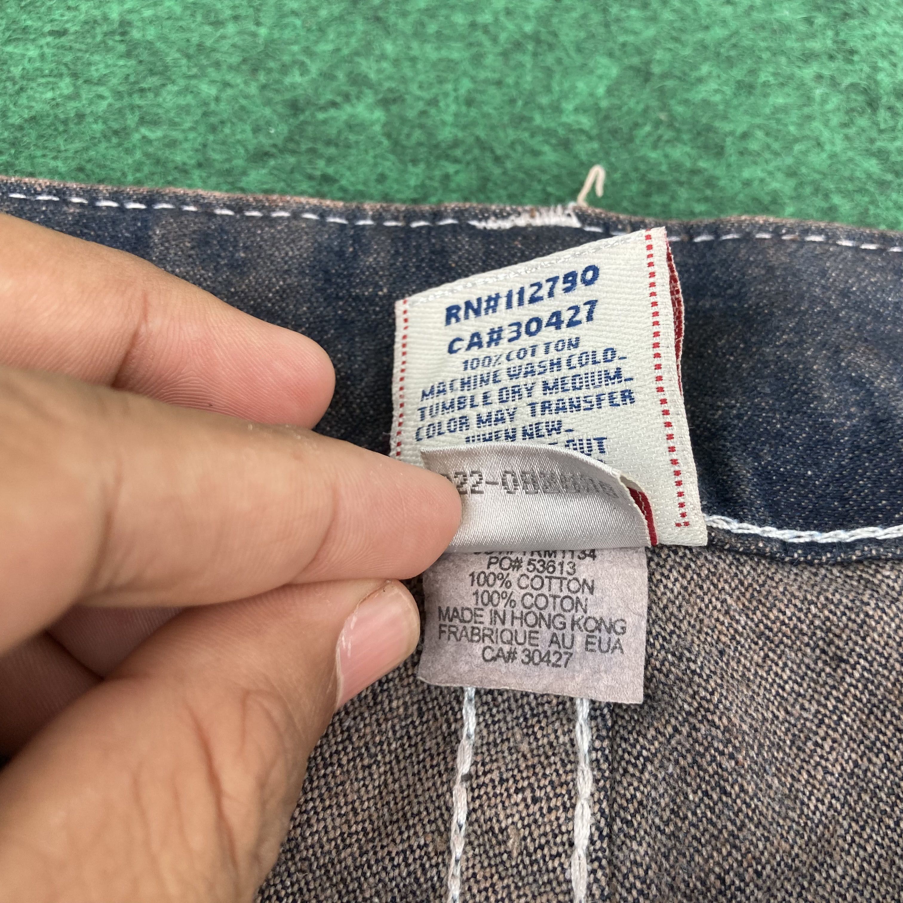 True Religion × Vintage Vtg True Religion Joey Big T Denim Pants Jeans Size US 36 / EU 52 - 4 Thumbnail