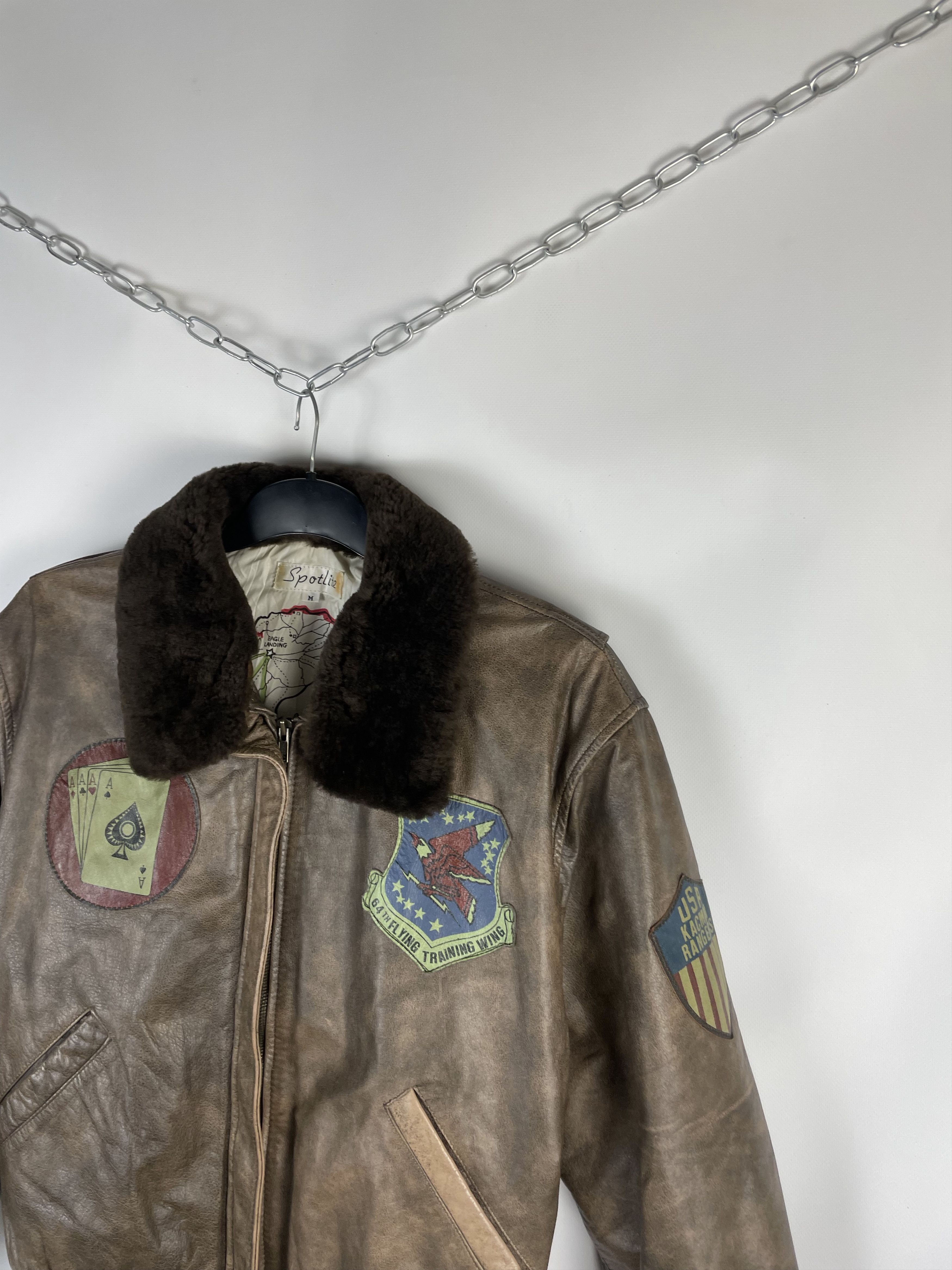 Vintage RARE!!! Vintage USA Air Force Army US style Leather Jacket Size US M / EU 48-50 / 2 - 4 Thumbnail