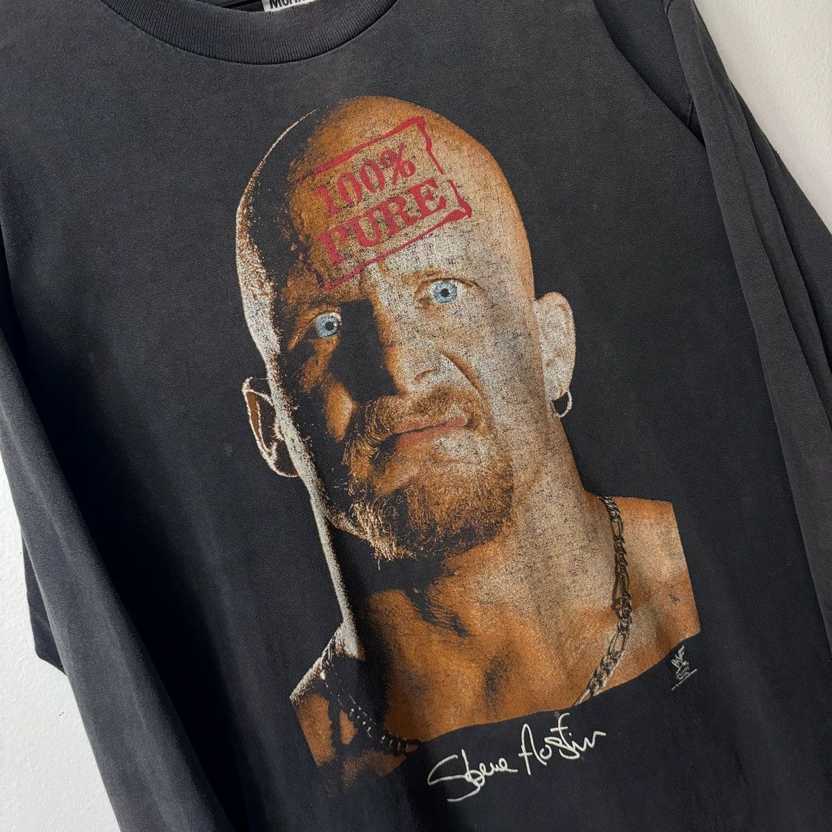 WWF vintage WWF Stone Cold Steve Austin "100% Pure" shirt L Size US L / EU 52-54 / 3 - 4 Thumbnail