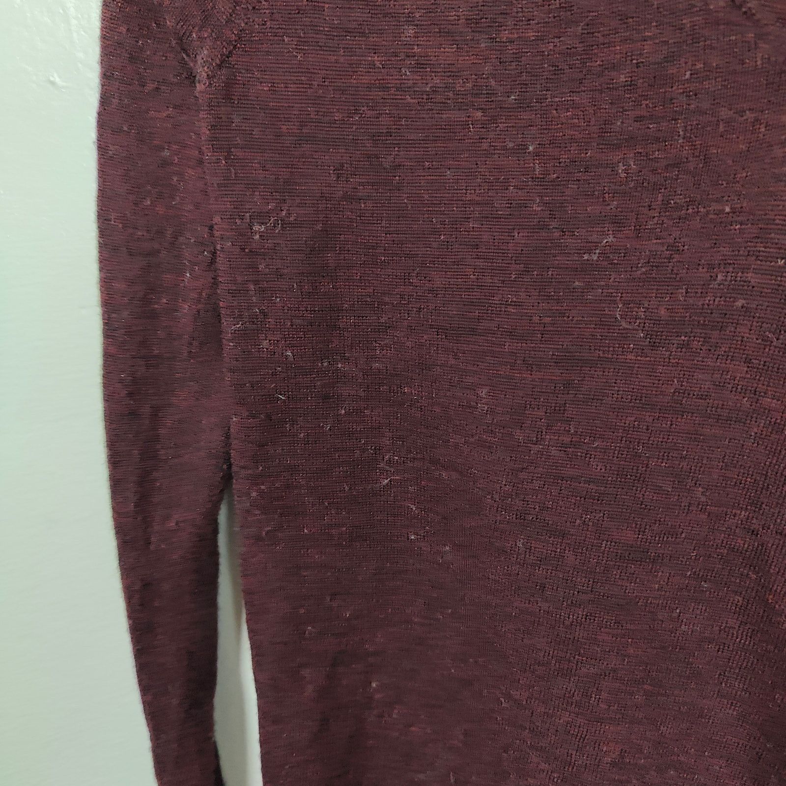 Allsaints AllSaints Wasson Jumper Womens 4 Burgundy Draped Back Size S / US 4 / IT 40 - 3 Thumbnail