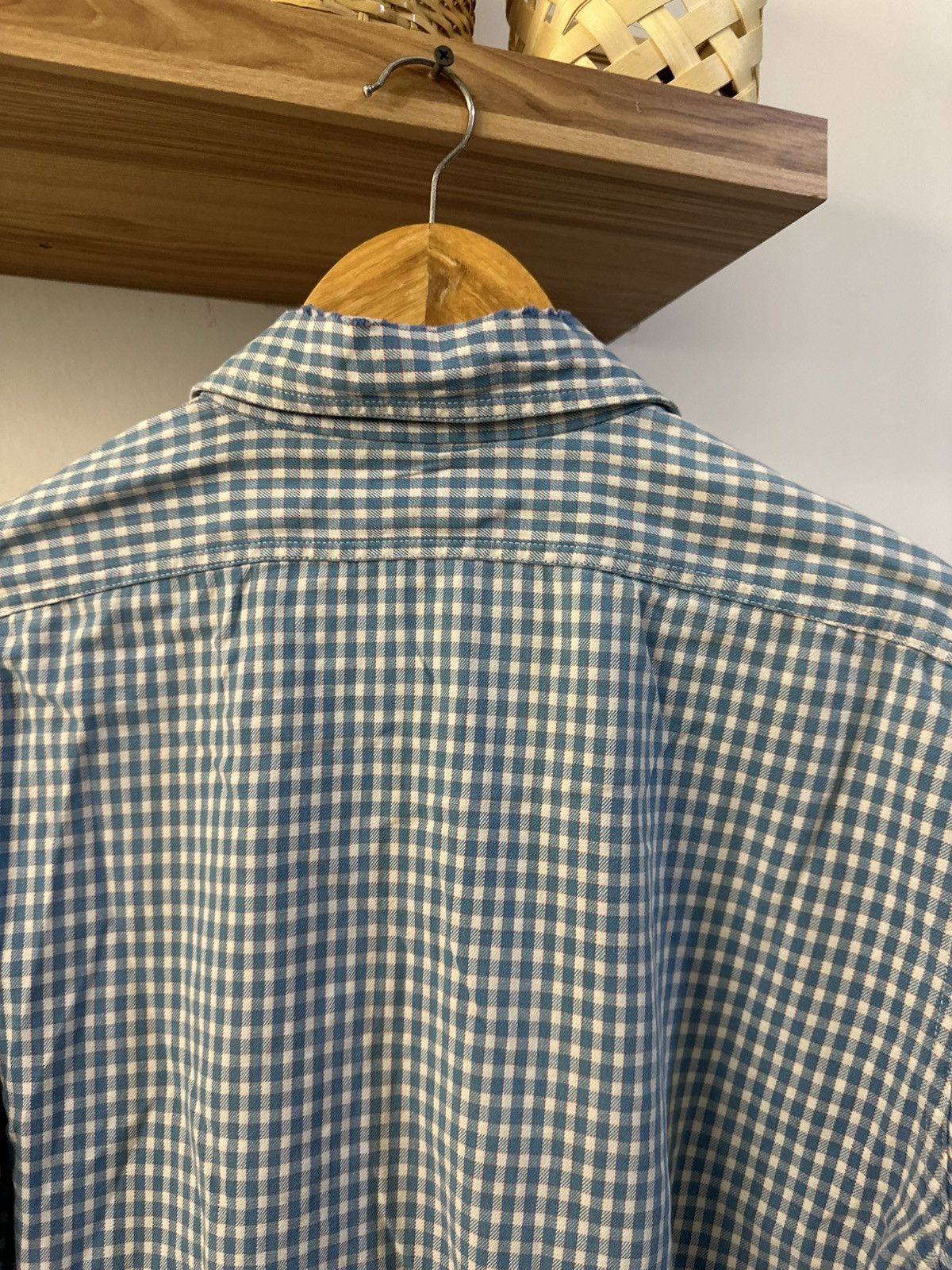 Sugar Cane Vintage Sugar Cane Blue Checkered Double Pocket Button Up Size US M / EU 48-50 / 2 - 9 Thumbnail