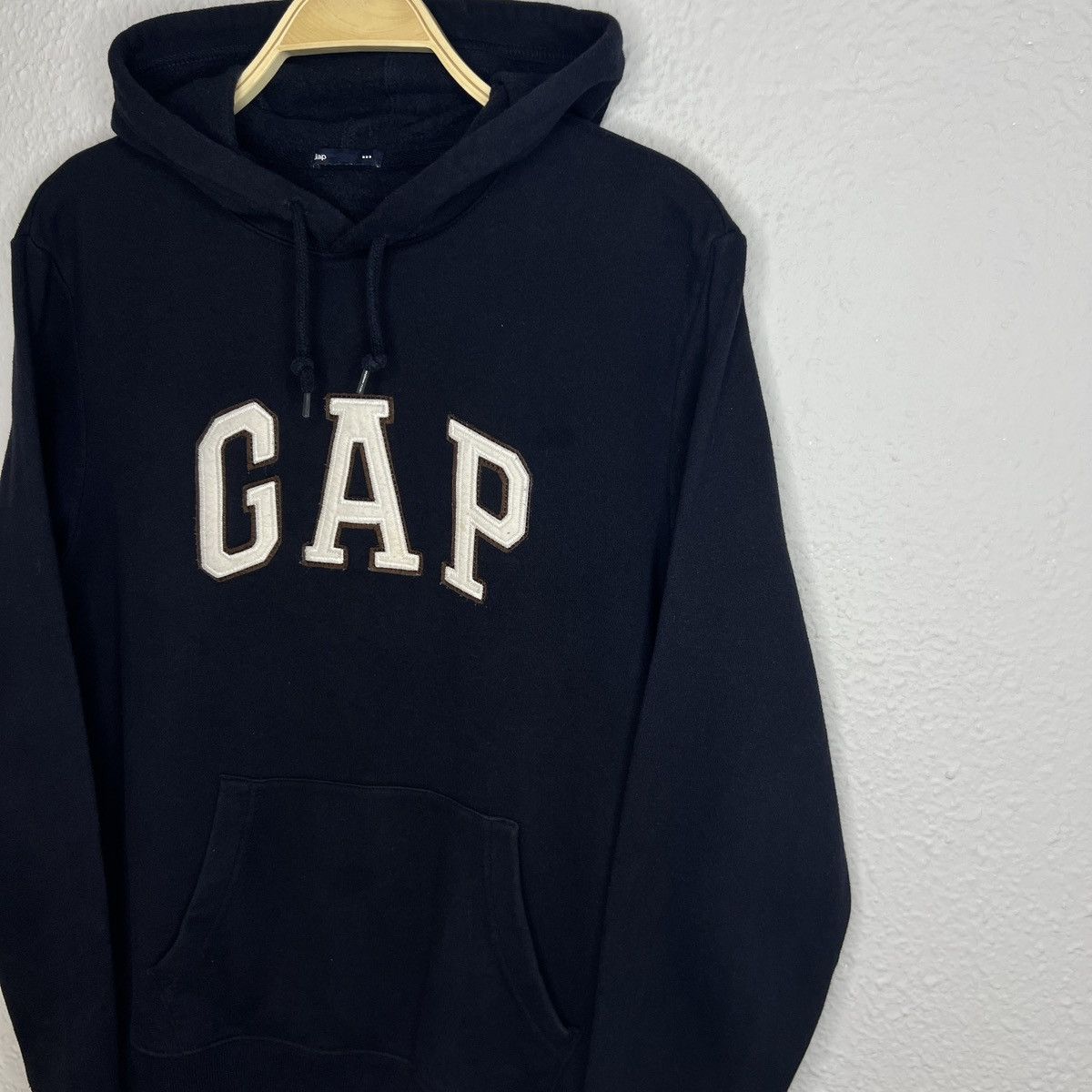 Gap Gap Vintage Hoodie Navy Big Logo Spellout Retro Y2K Drill Size US M / EU 48-50 / 2 - 3 Thumbnail