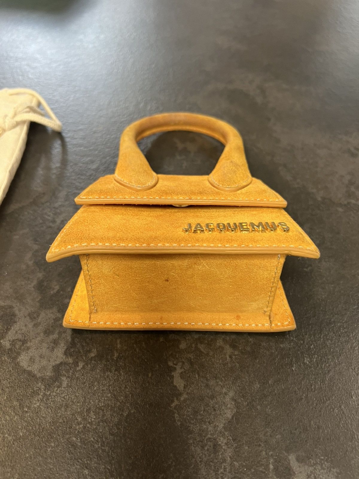 Jacquemus Jacquemus Le Chiquito Mini Orange Suede Bag – Full set Size ONE SIZE - 3 Thumbnail