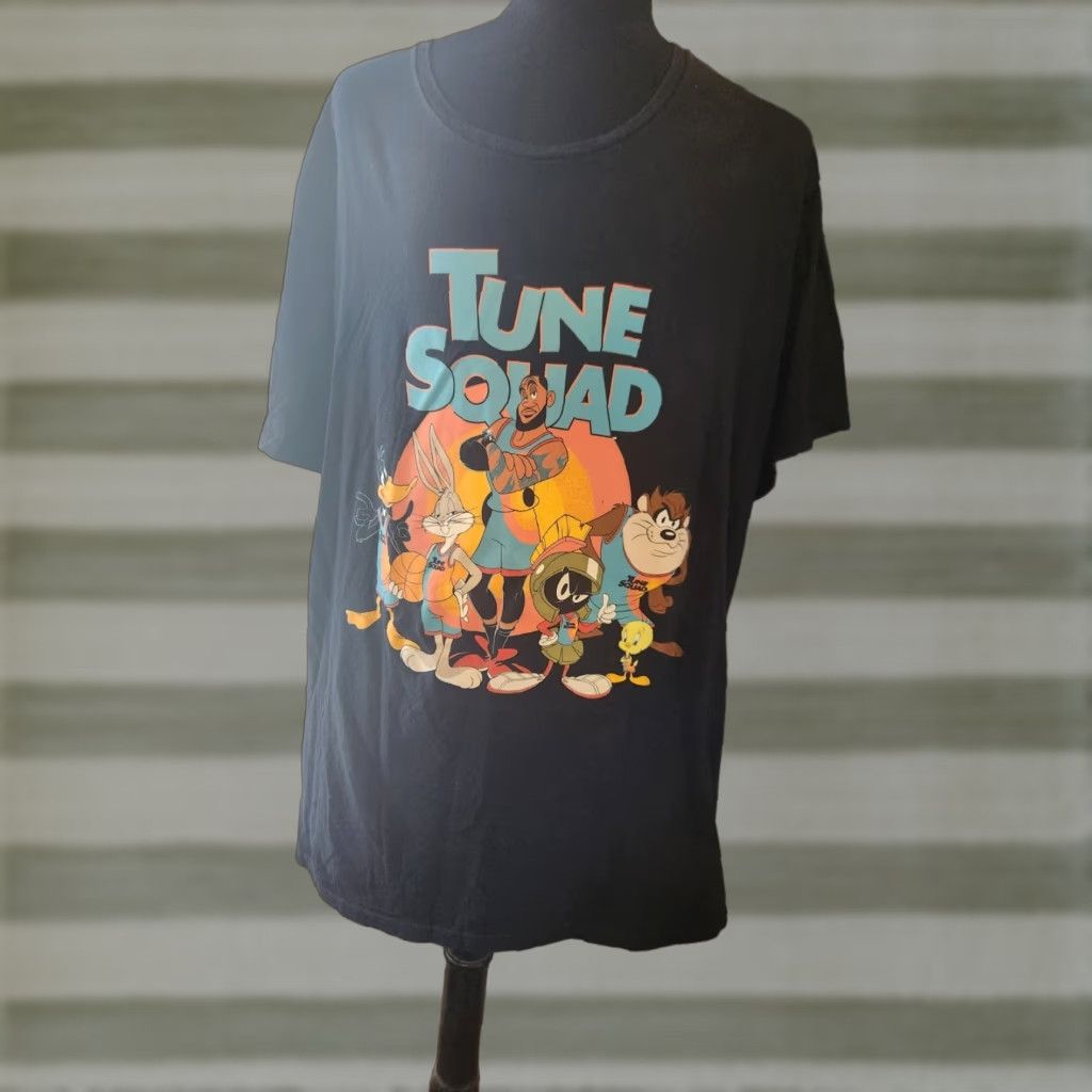 Vintage Space Jam Shirt A New Legacy T-Shirt 3XL Black Tune Squad Tweety Bugs Taz Mens Cotton Crew Neck Short Sleeve Size US XXL / EU 58 / 5 - 1 Thumbnail