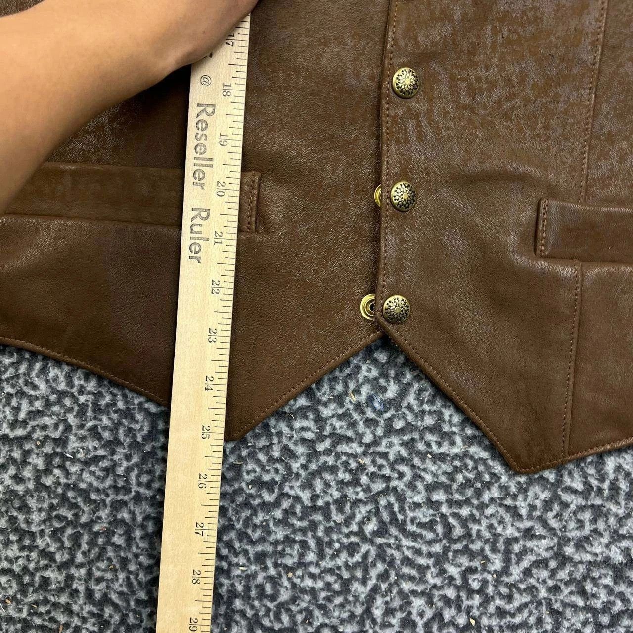 Other Vintage Expressions Leather Vest Men 44 Motorcycle Button Up Size US S / EU 44-46 / 1 - 3 Thumbnail