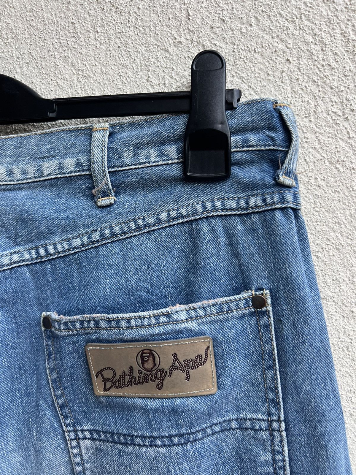 Bape Bathing Ape Nigo Era Wranlger Inspired Distress Denim Jeans Size US 32 / EU 48 - 21 Thumbnail