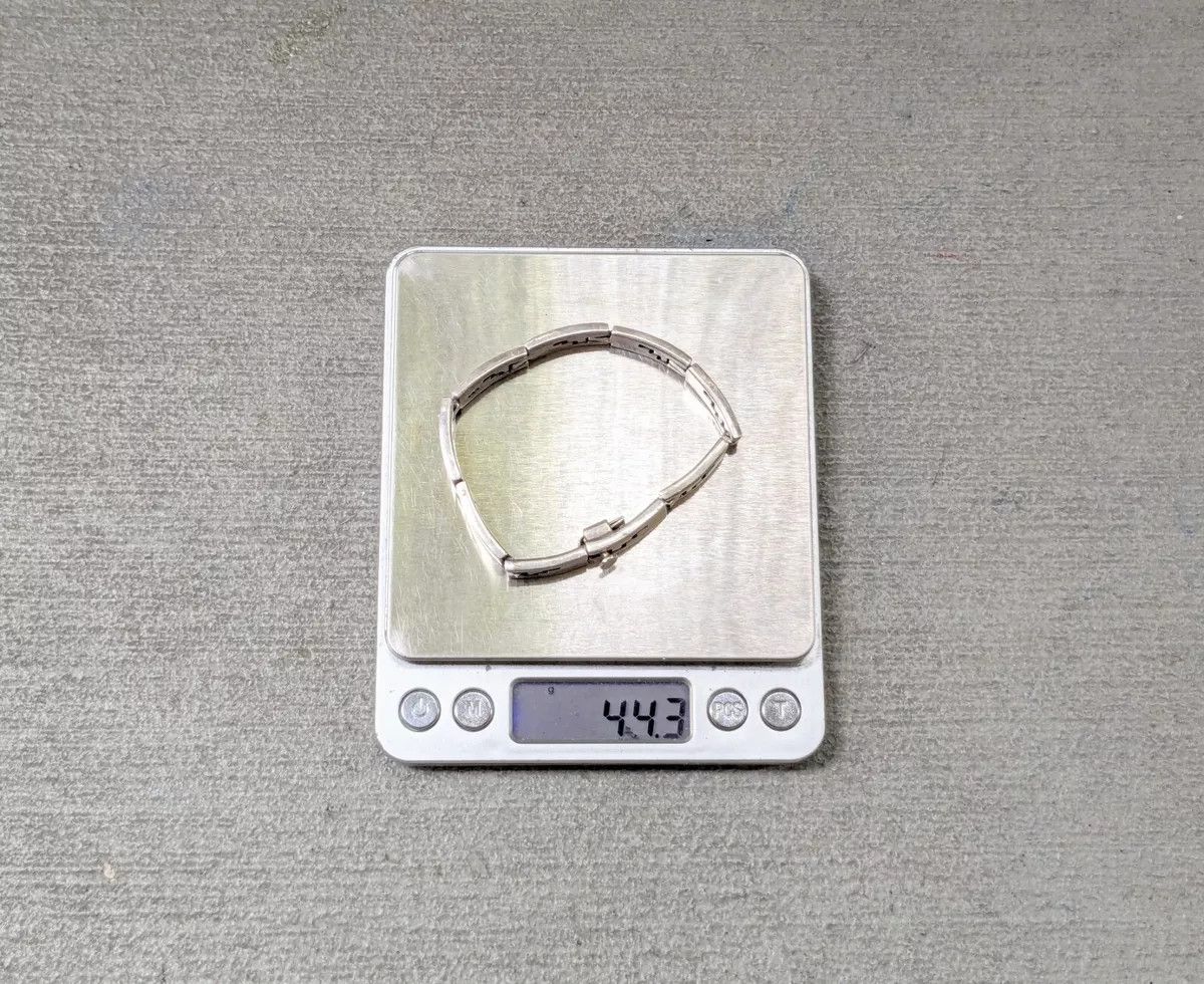 Jewelry Stainless Steel Bracelet Taxco Mexico Rectangle Panel Size ONE SIZE - 17 Thumbnail