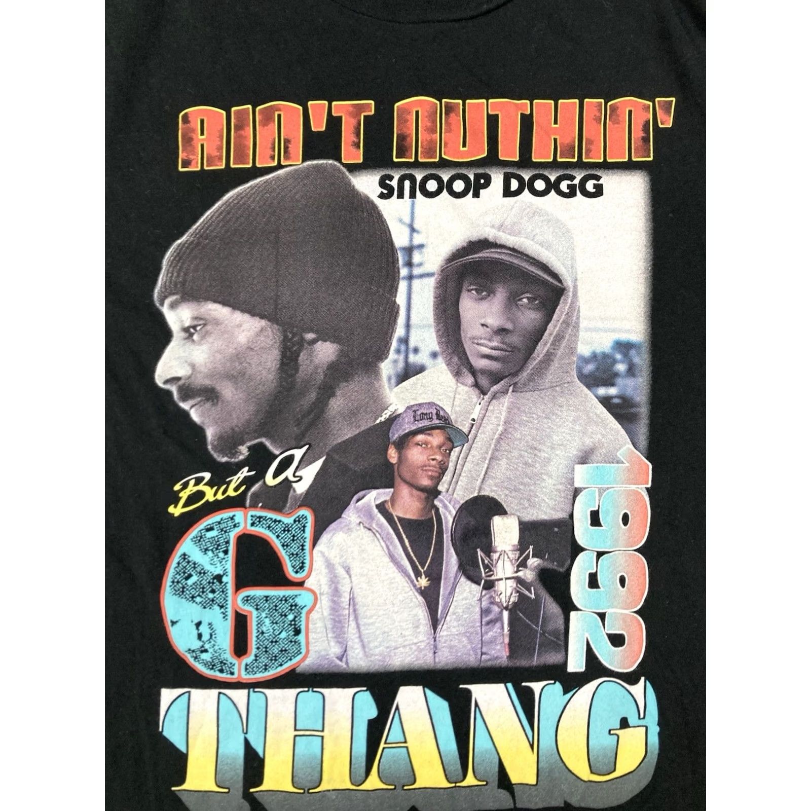 H&M Snoop Dogg Ain't Nuthin But A G Thang Graphic T-shirt Men Small Black Music Hip Hop T-Shirt Mens Regular Short Sleeve Crew Neck Size US S / EU 44-46 / 1 - 2 Thumbnail