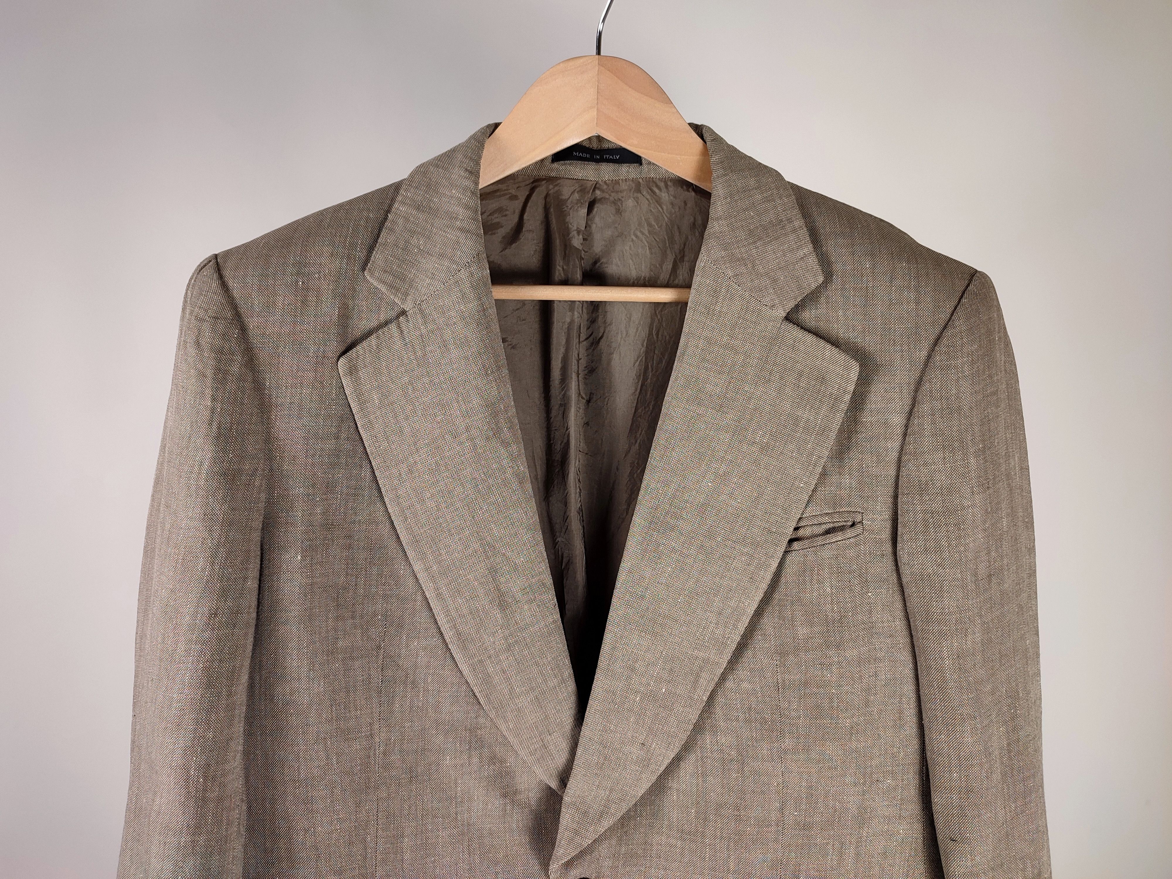 Emporio Armani Emporio Armani 2005 Oldschool Linen Blazer Size 50R - 5 Thumbnail