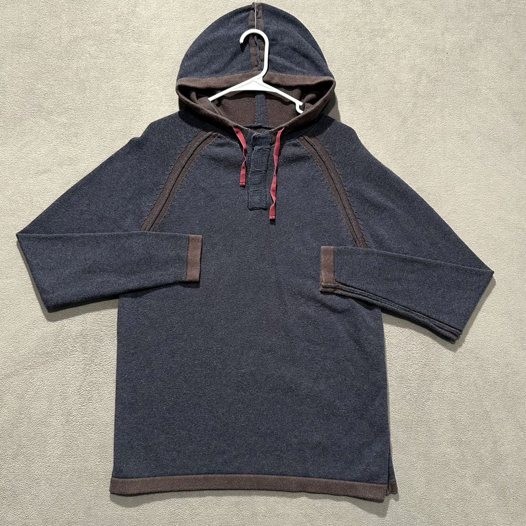 Carbon2Cobalt carbon2cobalt Hoodie Mens M Blue Cotton Cashmere Blend Sweatshirt Henley Size US M / EU 48-50 / 2 - 2 Thumbnail