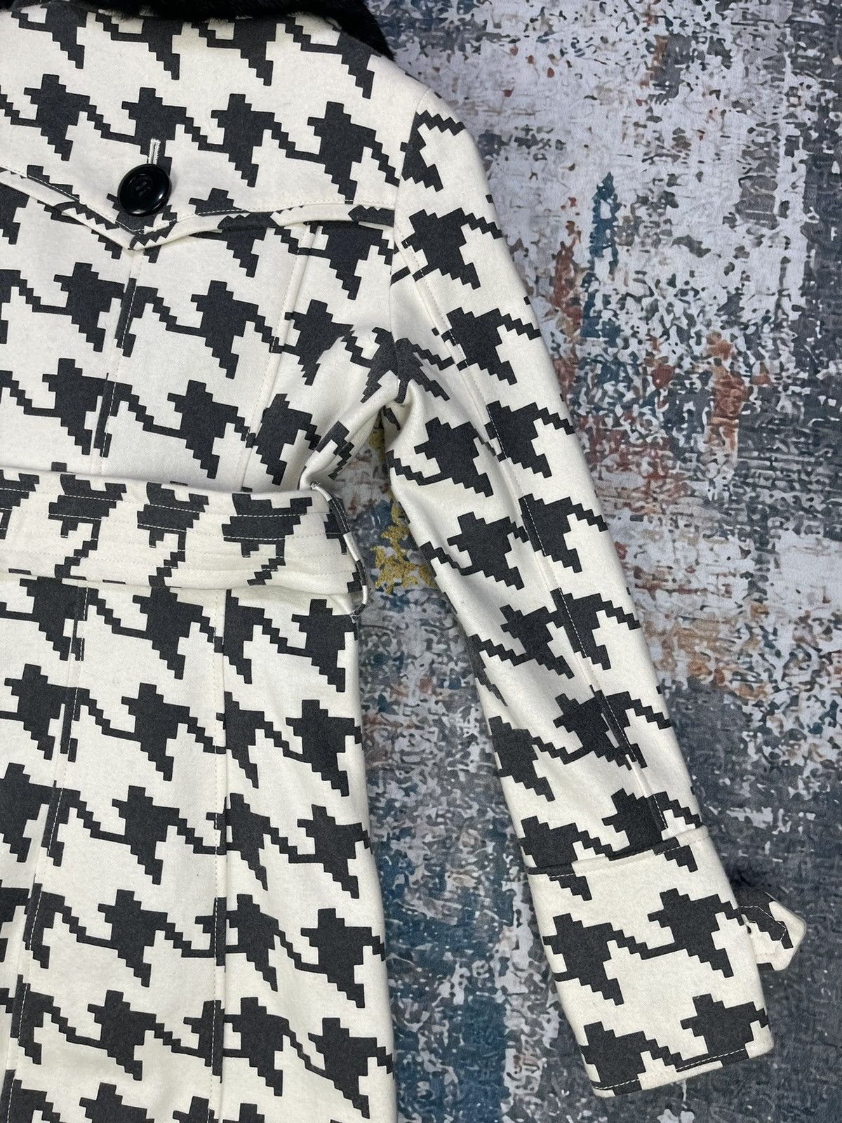 Japanese Brand Spiral Girl Houndstooth Print Double Breasted Coats Size S / US 4 / IT 40 - 9 Thumbnail