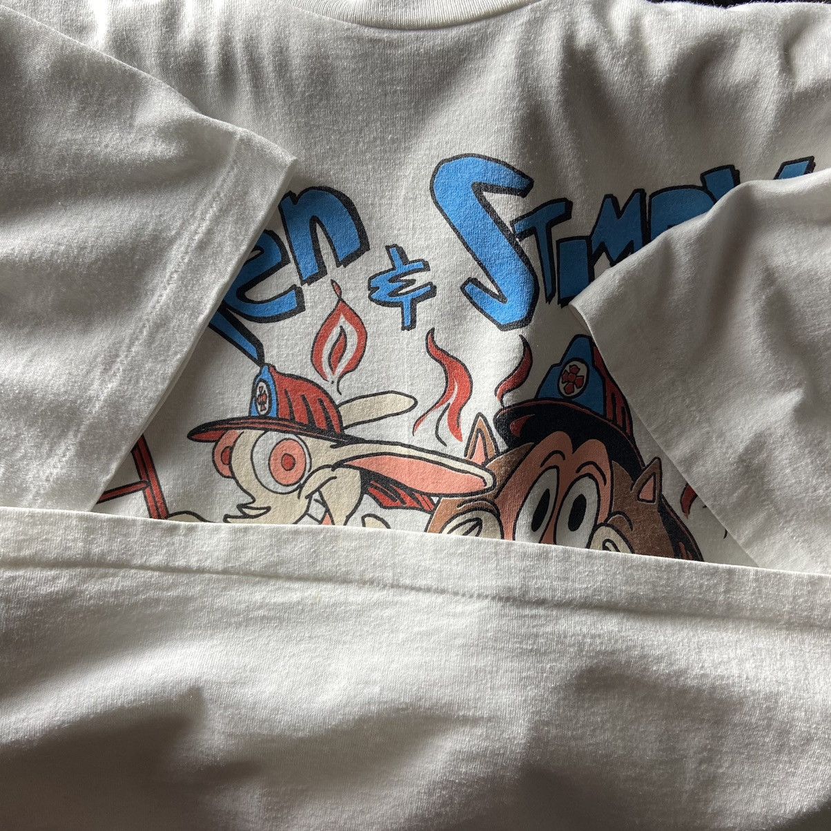 Cartoon Network × Vintage Vintage 90s Ren & Stimpy T-Shirt Size US XL / EU 56 / 4 - 3 Thumbnail