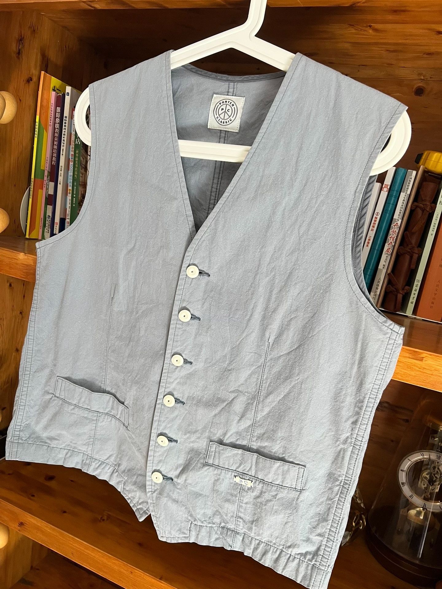 Porter Classic Porter Classic Vintage Distressed Blue Vest Size US M / EU 48-50 / 2 - 3 Thumbnail