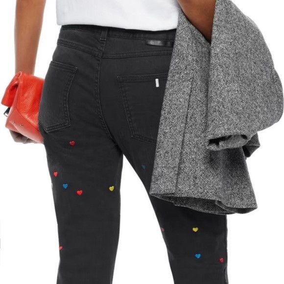 Stella McCartney Stella McCartney Black Jeans with Colorful Accents Size 31" - 3 Thumbnail