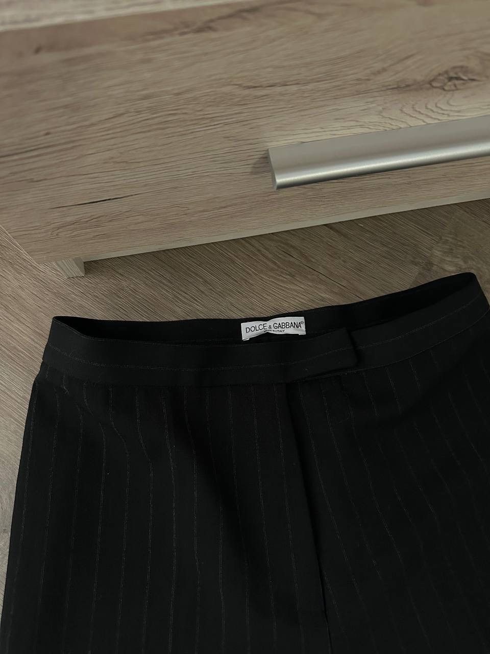 Dolce & Gabbana × Vintage Vintage Dolce&Gabbana Pinstripe Black Wool Women’s Pants Size 32" / US 10 / IT 46 - 11 Thumbnail