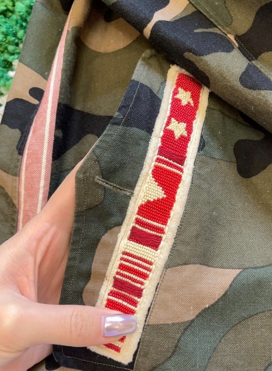 Valentino Valentino Camouflage Beaded Badge Hunting Jacket Size US S / EU 44-46 / 1 - 4 Thumbnail