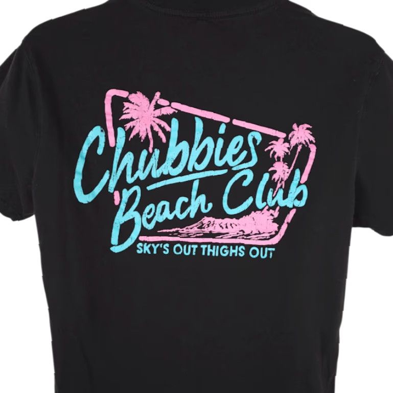 Chubbies Chubbies Beach Club T Shirt Mens Size Medium Black Skys Out Thighs Out Beach Shirt Graphic Tee Mens Black Skys Out Thighs Out 2010-2019 Vintage No Size US M / EU 48-50 / 2 - 2 Thumbnail