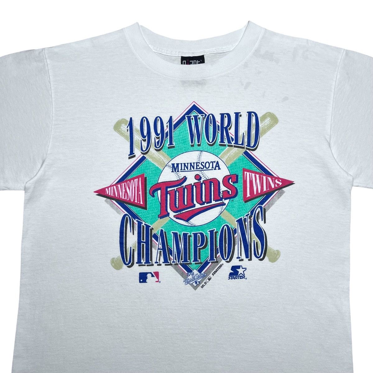 MLB Vtg 1991 MLB Minnesota Twins World Champions Starter T-Shirt Size US L / EU 52-54 / 3 - 4 Thumbnail