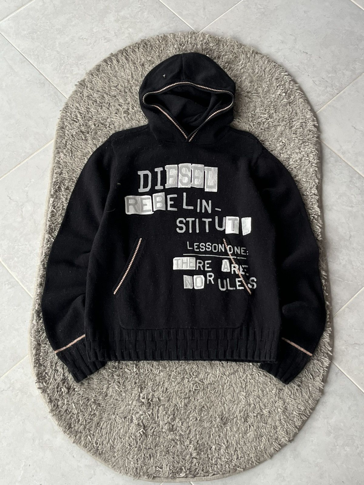 Diesel Vintage Knitwear Hoodie Diesel Japanese Brand Size US M / EU 48-50 / 2 - 1 Thumbnail