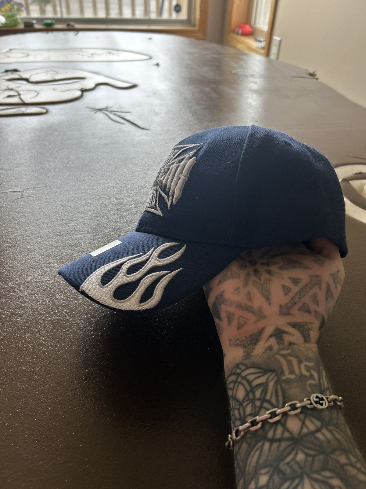 No Fear No Fear Flames Embroidery west coast Choppers Style hat Size ONE SIZE - 6 Thumbnail