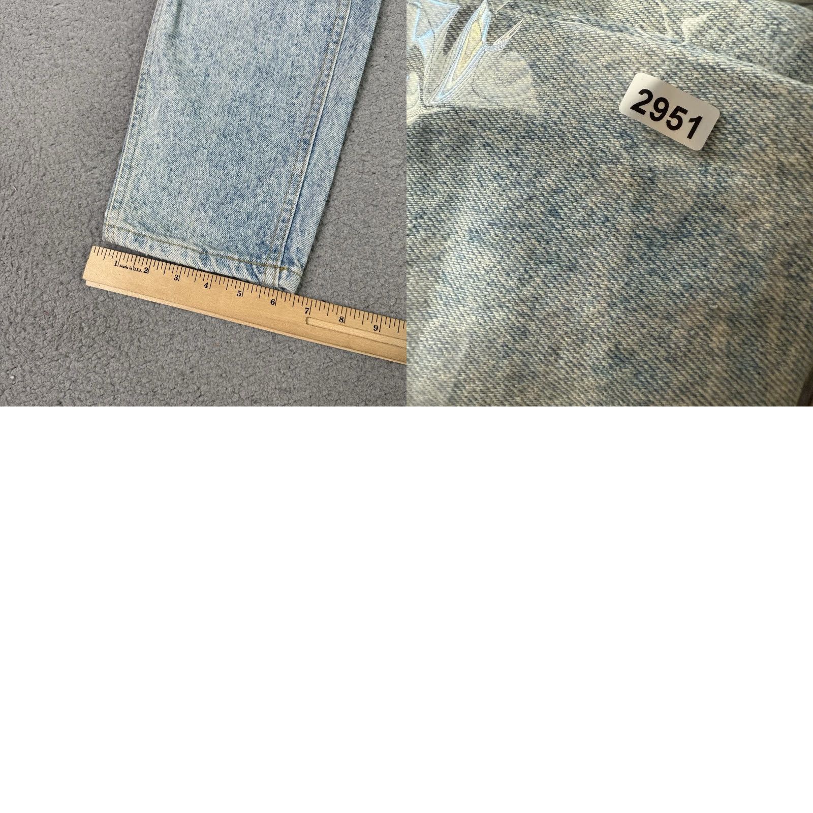 Lee VINTAGE Lee Jeans Womens 10M Blue Tapered High Waist 24x30 Distressed USA Jeans Womens Size 32" / US 10 / IT 46 - 10 Thumbnail