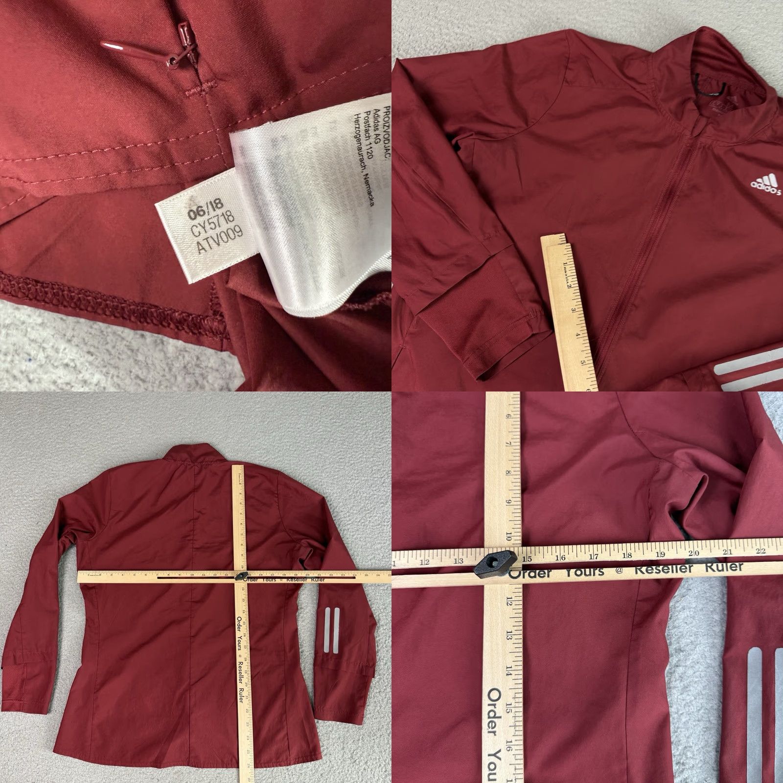 Adidas Adidas Sweatshirt Mens Medium Red Windbreaker Energy Running Full Zip Reflective Size US M / EU 48-50 / 2 - 8 Thumbnail