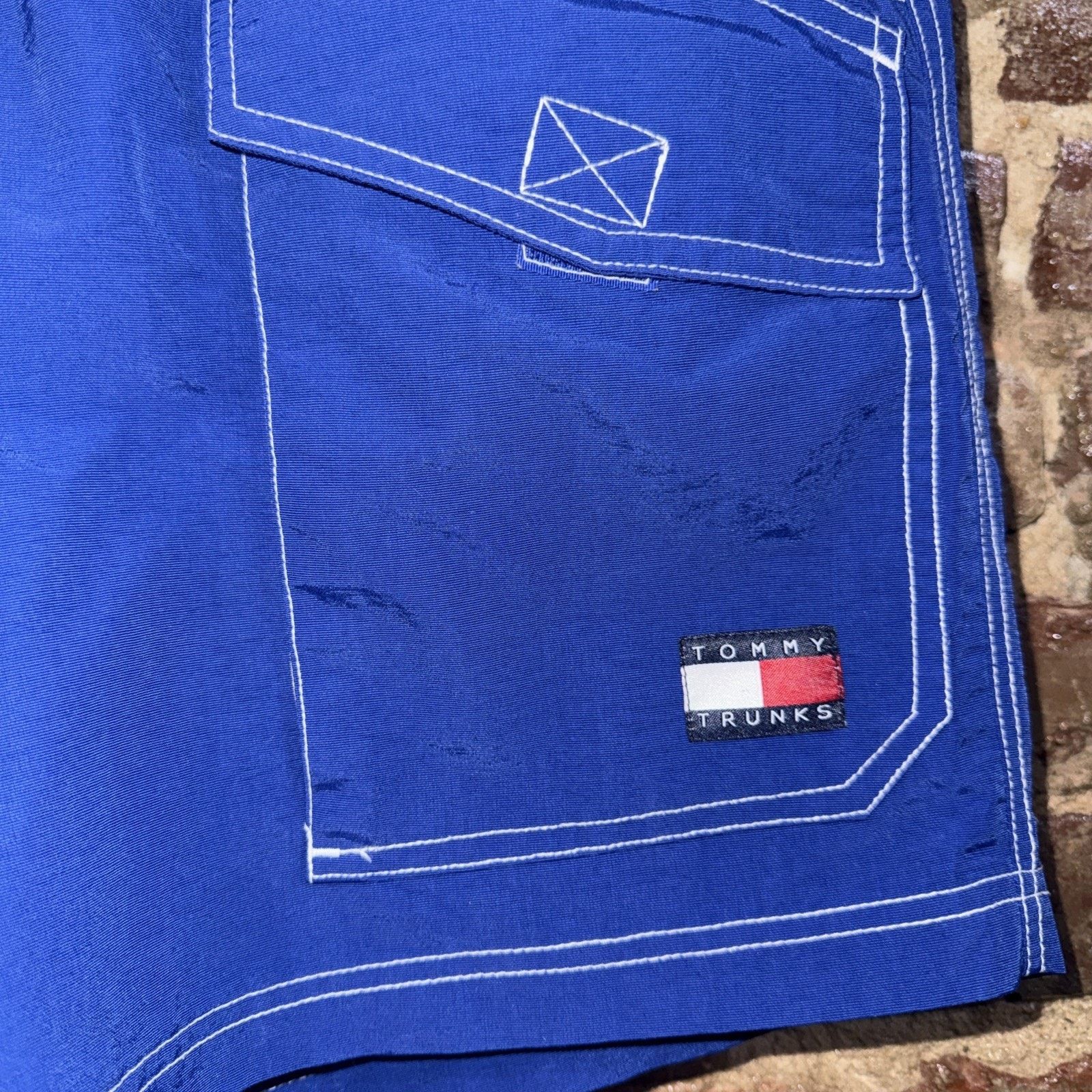Tommy Hilfiger Y2K Tommy Hilfiger Tommy Trunks Sz L Blue Cargo Pocket EUC Size US 34 / EU 50 - 2 Thumbnail