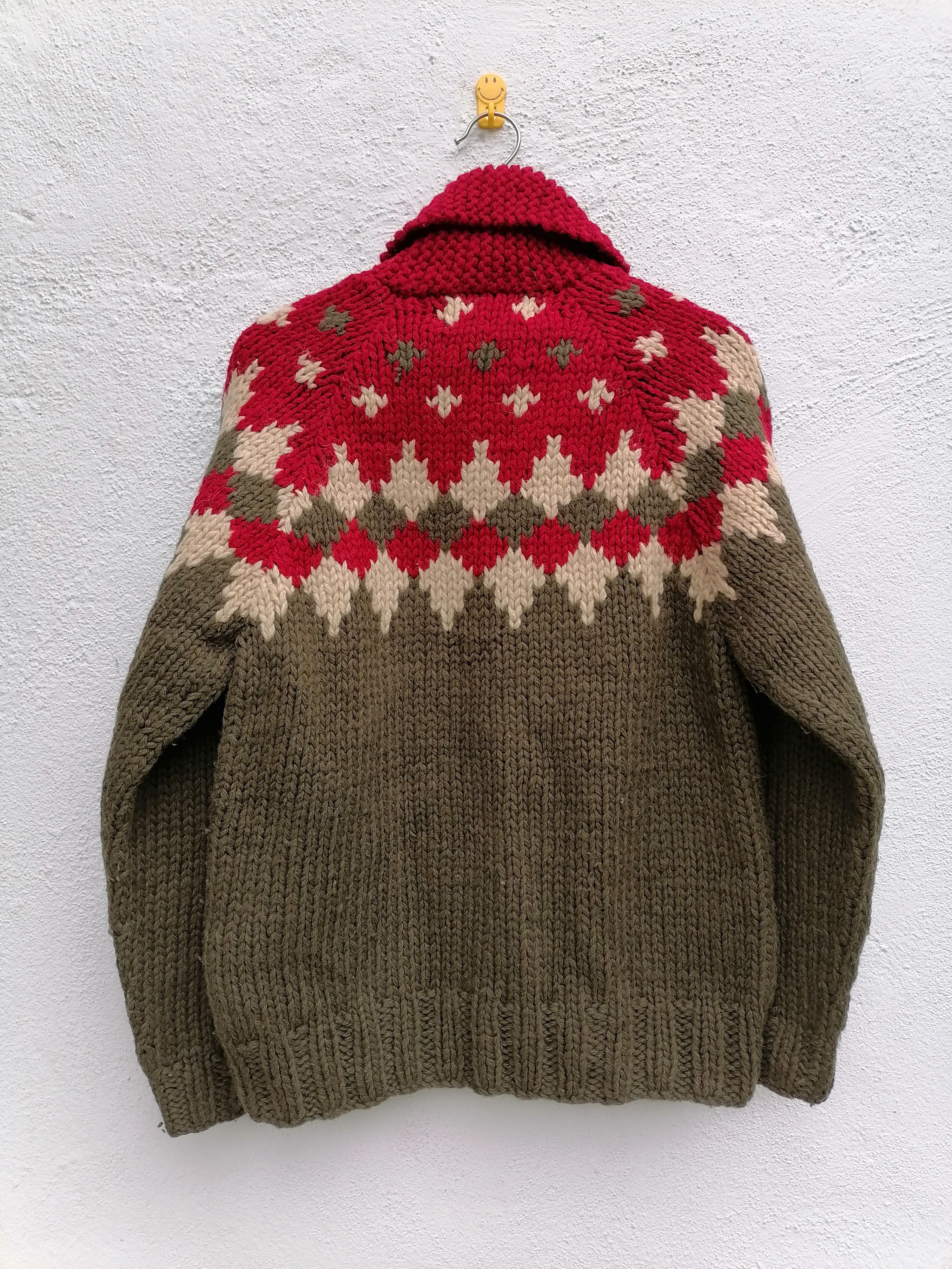 Japanese Brand RNA Heavyweight Cowichan Knit Zipper Cardigan Size US S / EU 44-46 / 1 - 5 Thumbnail