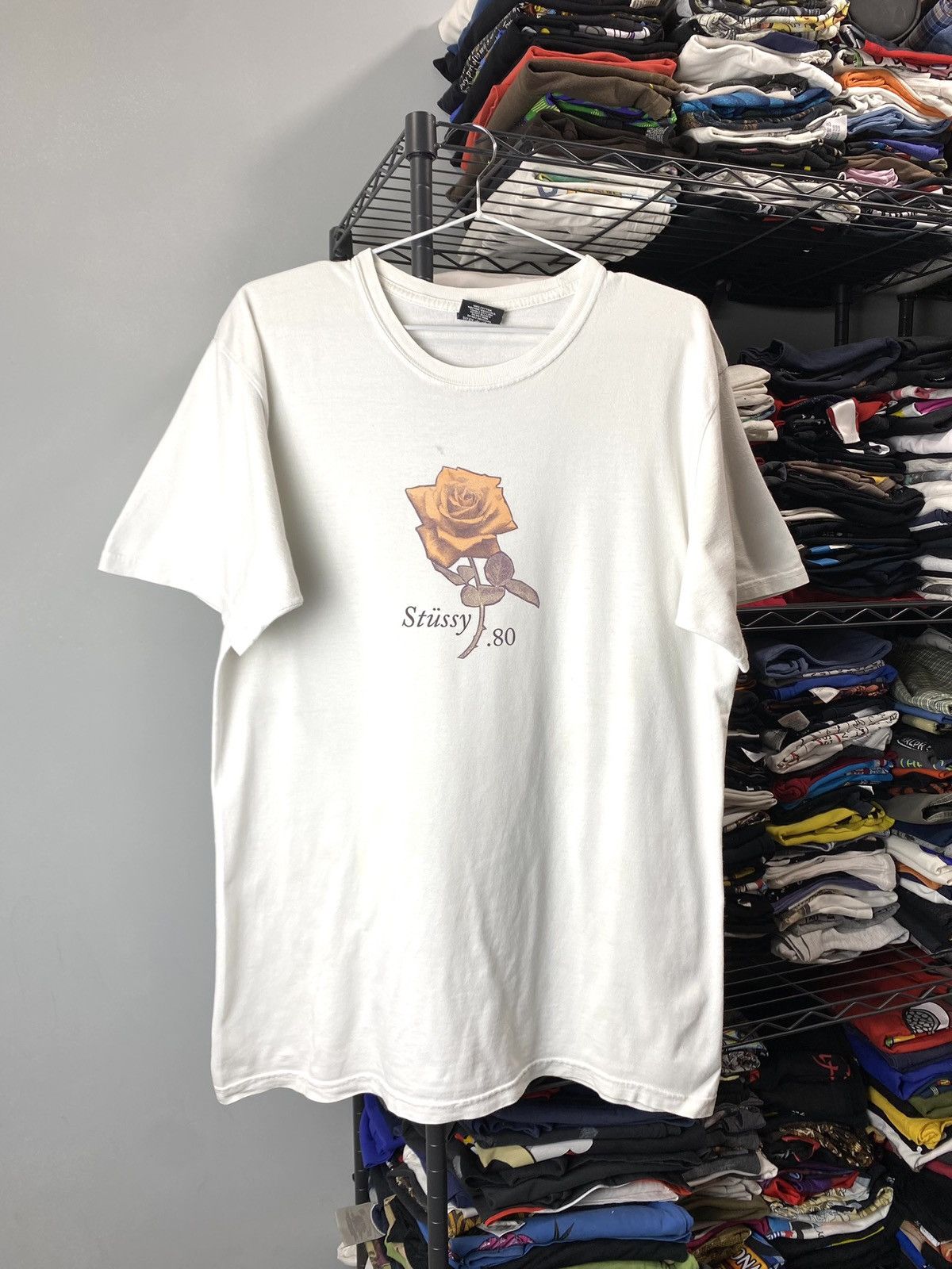 【STUSSY】 Stussy Withered Flower T-Shirt White Stussy Withered Flower Tee, white – Norwood