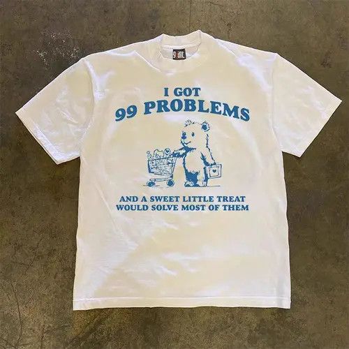 Japanese Brand × Vintage White casual washed retro bear print t-shirt Size US L / EU 52-54 / 3 - 1 Thumbnail