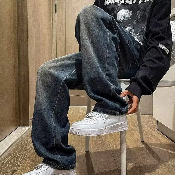 Japanese Brand Fashion men's straight classic retro outdoor casual jeans Size US 30 / EU 46 - 2 Thumbnail