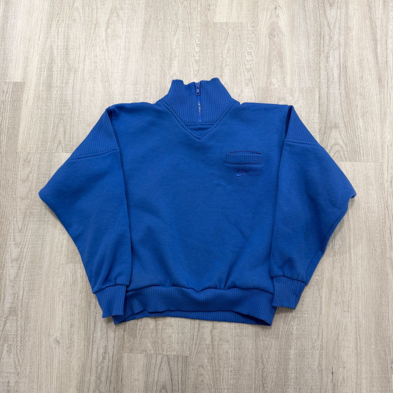 Nike Vintage Nike 1/4 Zip Sweatshirt Women's Medium Blue Pullover Size M / US 6-8 / IT 42-44 - 1 Thumbnail