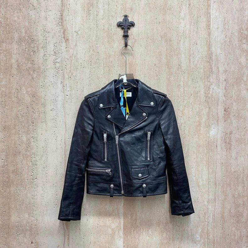 Saint Laurent Paris Black Leather Jacket