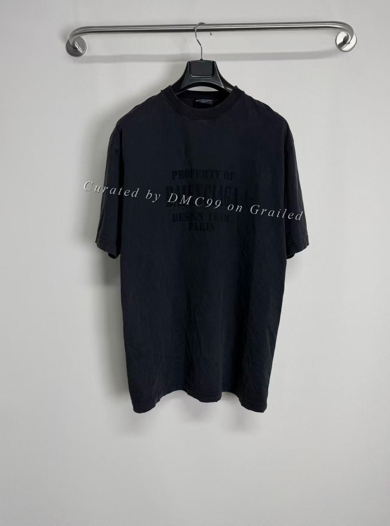 Balenciaga Balenciaga Washed Distressed Letter Tee Size US S / EU 44-46 / 1 - 1 Thumbnail