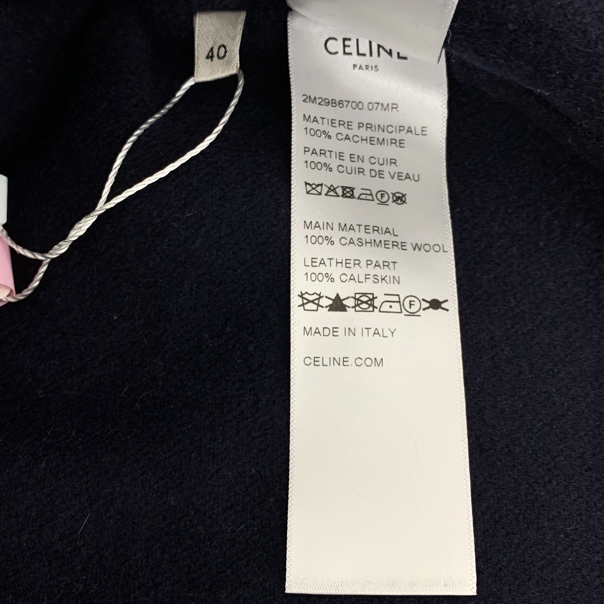Celine Celine Dark Blue Cashmere Hooded Jacket With Gold Button Det Size S / US 4 / IT 40 - 3 Thumbnail