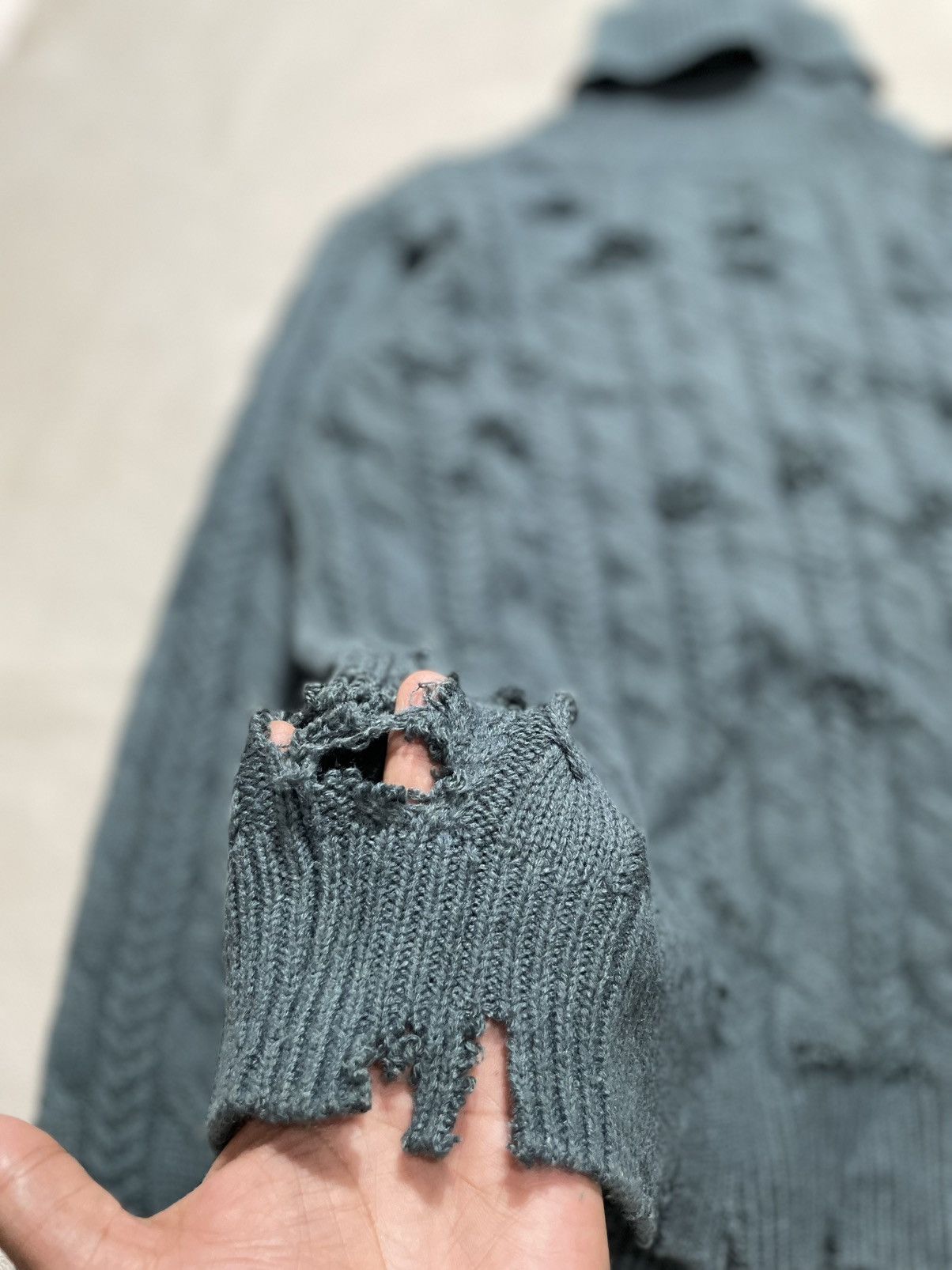 GOA Japanese Distressed Knittwear Destroyed Trashed Size US L / EU 52-54 / 3 - 3 Thumbnail