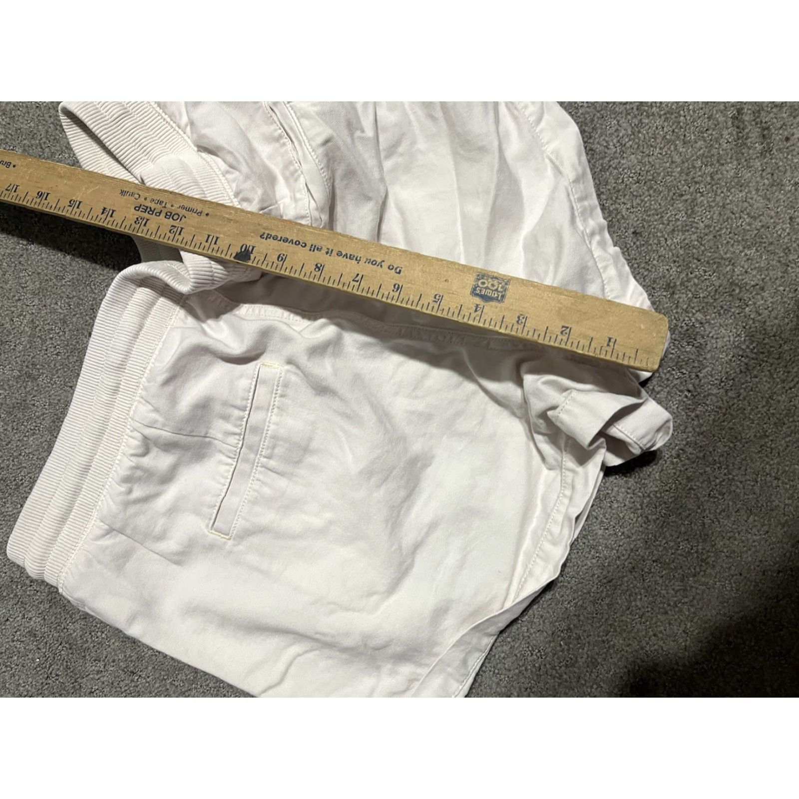 Gap Gap White Bermuda Shorts L Drawstring Pockets Elastic Waist Pull On Lyocell Blend Cotton Cotton Blend Solid Womens Everyday Casual Travel Size 36" / US 14 / IT 50 - 5 Thumbnail